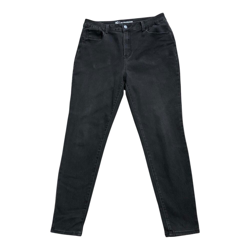 No Boundaries High Rise Skinny Jeans Womens 15 Gray Stretch Denim 28" Inseam